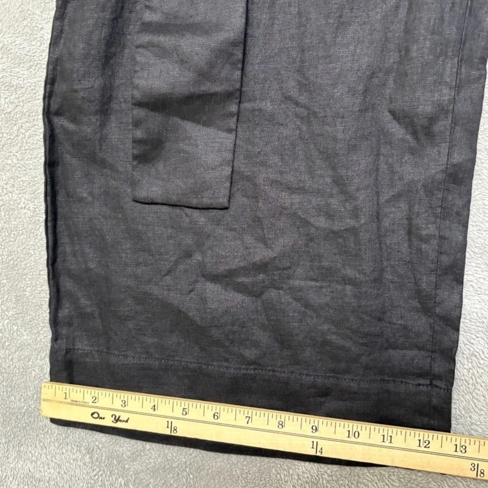 Everlane Jumpsuit Womens 00 Black The Wrap Wide Leg Cropped Belted New